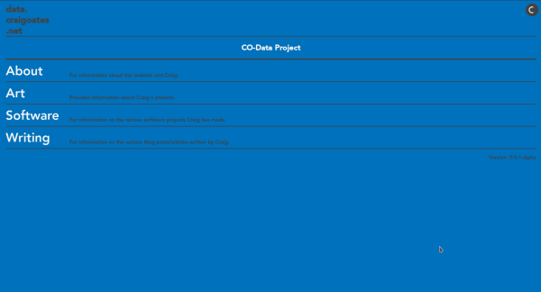 CO-Data Home Page